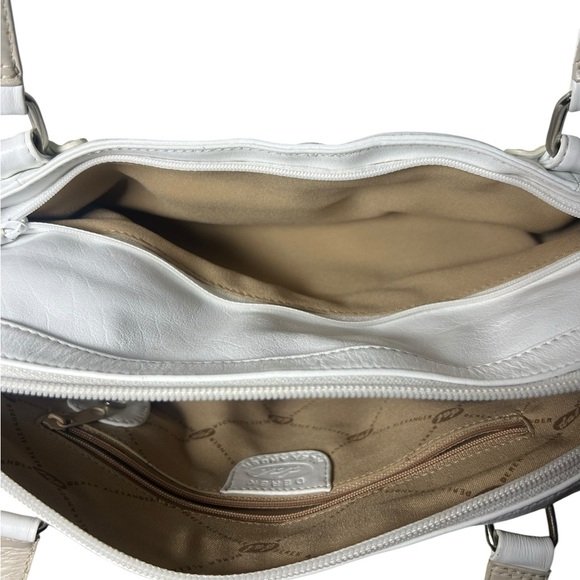Derek Alexander - Chic White Leather Shoulder Bag - Picture 4 of 5